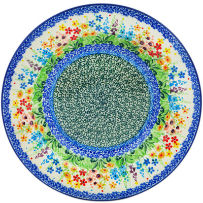 Polish Pottery Pasta Bowl 9&quot; Colors Of The Wind UNIKAT