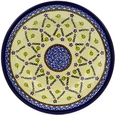 Polish Pottery Pasta Bowl 9&quot; Confetti