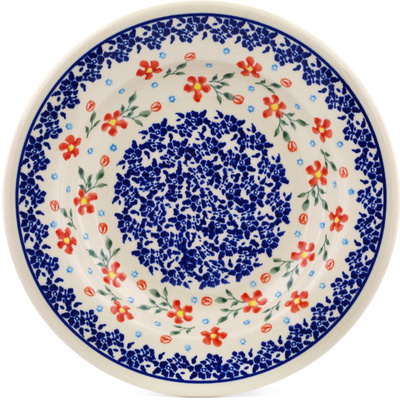 Polish Pottery Pasta Bowl 9&quot; Country Garden