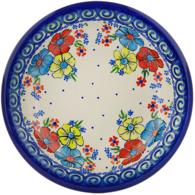 Polish Pottery Pasta Bowl 9&quot; Country Three UNIKAT
