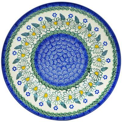 Polish Pottery Pasta Bowl 9" Crazy Daisy