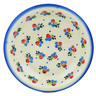 Polish Pottery Pasta Bowl 9&quot; Dancing Flowers UNIKAT