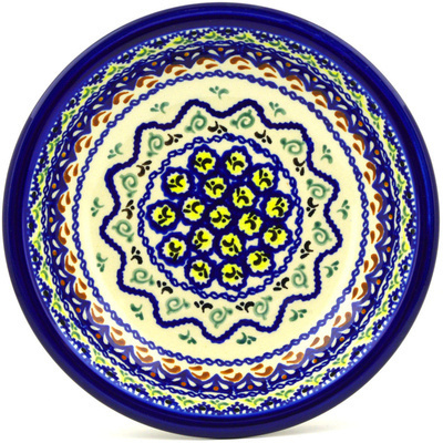 Polish Pottery Pasta Bowl 9&quot; Darling Doily UNIKAT