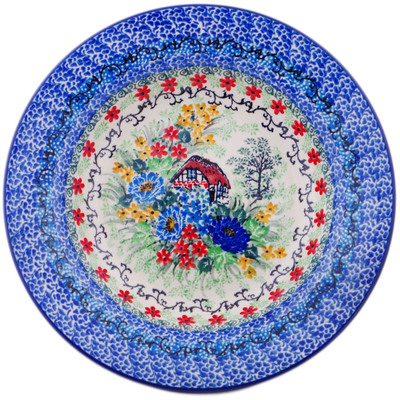 Polish Pottery Pasta Bowl 9&quot; Delightful Garden House UNIKAT