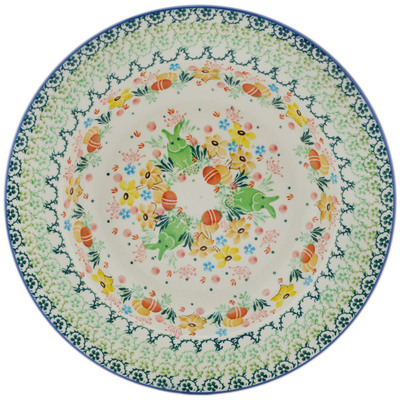 Polish Pottery Pasta Bowl 9" Easter Festivity UNIKAT