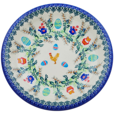 Polish Pottery Pasta Bowl 9&quot; Egg Finding UNIKAT