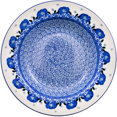 Polish Pottery Pasta Bowl 9&quot; Eternal Winter