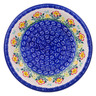 Polish Pottery Pasta Bowl 9&quot; Field Of Joy UNIKAT