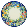 Polish Pottery Pasta Bowl 9&quot; Floral Abundance UNIKAT