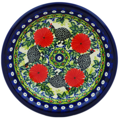 Polish Pottery Pasta Bowl 9&quot; Fowl In The Florals UNIKAT
