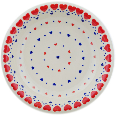Polish Pottery Pasta Bowl 9&quot; From The Heart