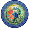 Polish Pottery Pasta Bowl 9&quot; Garden Delight UNIKAT