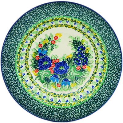 Polish Pottery Pasta Bowl 9&quot; Garden Of Eve UNIKAT