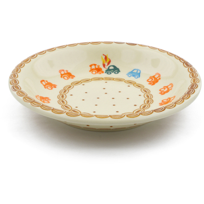 Polish Pottery Pasta Bowl 9&quot; Go Car