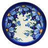 Polish Pottery Pasta Bowl 9&quot; Himalayan Blue Poppy UNIKAT