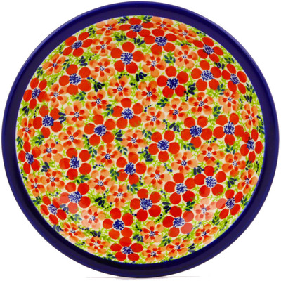 Polish Pottery Pasta Bowl 9&quot; Magnificent Red