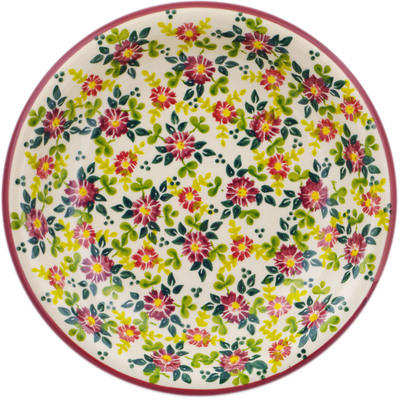 Polish Pottery Pasta Bowl 9&quot; Marry Me Maroon