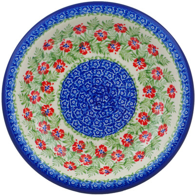 Polish Pottery Pasta Bowl 9&quot; Midsummer Bloom