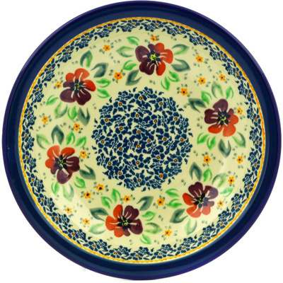 Polish Pottery Pasta Bowl 9&quot; Nightingale Flower