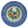 Polish Pottery Pasta Bowl 9" Pansy Dance UNIKAT