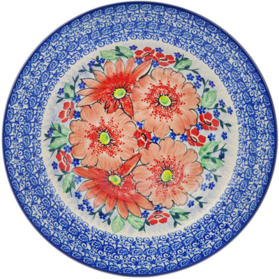Polish Pottery Pasta Bowl 9&quot; Peak Of Perfection UNIKAT
