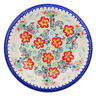 Polish Pottery Pasta Bowl 9&quot; Plumes Of Paradise UNIKAT