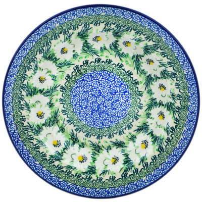 Polish Pottery Pasta Bowl 9&quot; Polish Daisies UNIKAT