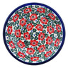 Polish Pottery Pasta Bowl 9&quot; Poppies Meadow UNIKAT