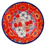 Polish Pottery Pasta Bowl 9&quot; Poppy Passion UNIKAT