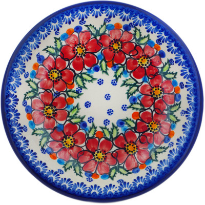 Polish Pottery Pasta Bowl 9&quot; Red Delight UNIKAT