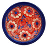 Polish Pottery Pasta Bowl 9&quot; Red Hot Summer