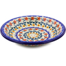 Polish Pottery Pasta Bowl 9&quot; Red Sunflower