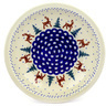 Polish Pottery Pasta Bowl 9&quot; Reindeer Pines