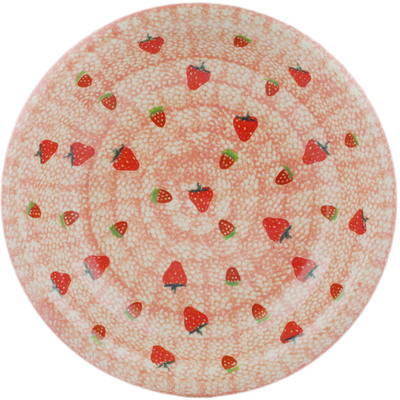 Polish Pottery Pasta Bowl 9" Scrumptious Strawberries