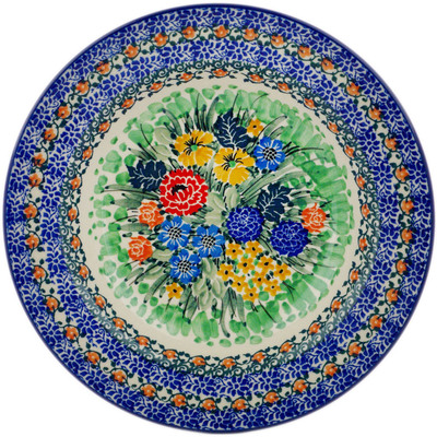 Polish Pottery Pasta Bowl 9&quot; Splendid May UNIKAT