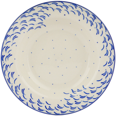 Polish Pottery Pasta Bowl 9" Splish Splash