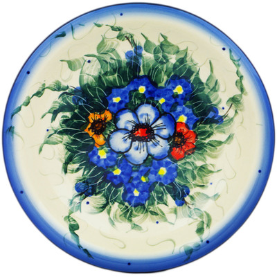 Polish Pottery Pasta Bowl 9&quot; Spring Bouquet UNIKAT