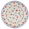 Polish Pottery Pasta Bowl 9&quot; Spring Meadow UNIKAT