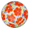 Polish Pottery Pasta Bowl 9&quot; Sunrise Petals UNIKAT
