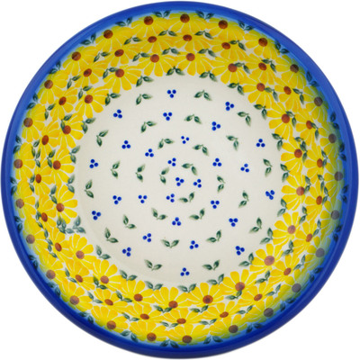 Polish Pottery Pasta Bowl 9&quot; Sunset Bloom Fiesta