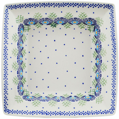 Polish Pottery Pasta Bowl 9&quot; Tail Feathers