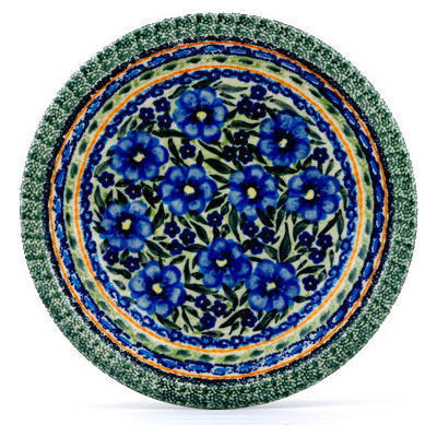 Polish Pottery Pasta Bowl 9&quot; Texas Poppy UNIKAT