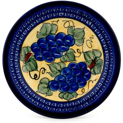 Polish Pottery Pasta Bowl 9&quot; Tuscan Grapes