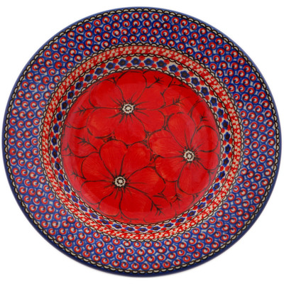 Polish Pottery Pasta Bowl 9&quot; UNIKAT
