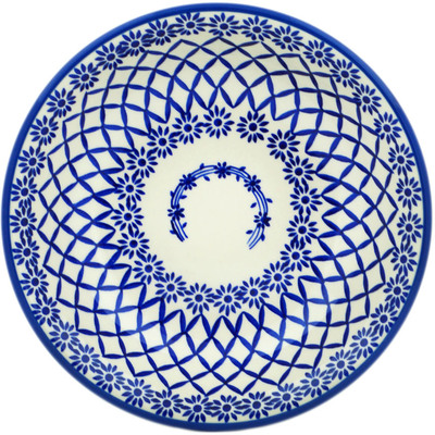 Polish Pottery Pasta Bowl 9&quot; Winter Mornings UNIKAT