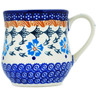 Polish Pottery Pear Mug Blue Cornflower