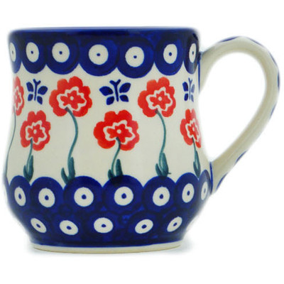 Polish Pottery Pear Mug Blue Eye Spring