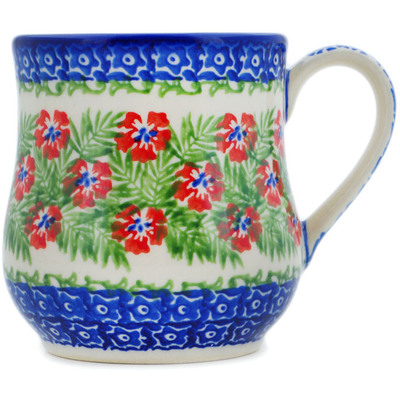 Polish Pottery Pear Mug Midsummer Bloom