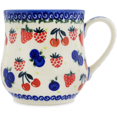 Polish Pottery Pear Mug Mixed Berry