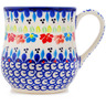 Polish Pottery Pear Mug Spring Flowers
